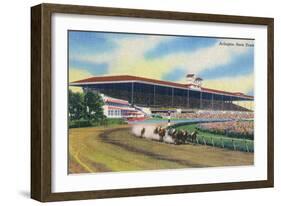 Arlington Heights, Illinois - Horse Race at Arlington Race Track-Lantern Press-Framed Art Print
