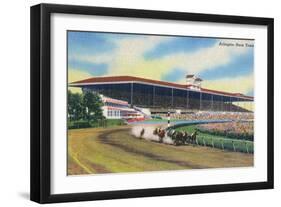 Arlington Heights, Illinois - Horse Race at Arlington Race Track-Lantern Press-Framed Art Print