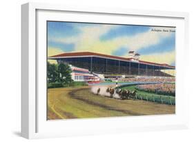 Arlington Heights, Illinois - Horse Race at Arlington Race Track-Lantern Press-Framed Art Print