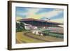 Arlington Heights, Illinois - Horse Race at Arlington Race Track-Lantern Press-Framed Art Print