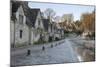 Arlington Row Cotswold Stone Cottages on Frosty Morning, Bibury, Cotswolds-Stuart Black-Mounted Photographic Print