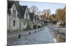 Arlington Row Cotswold Stone Cottages on Frosty Morning, Bibury, Cotswolds-Stuart Black-Mounted Premium Photographic Print