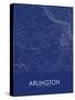 Arlington, United States of America Blue Map-null-Stretched Canvas