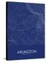 Arlington, United States of America Blue Map-null-Stretched Canvas