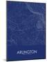 Arlington, United States of America Blue Map-null-Mounted Poster