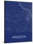 Arlington, United States of America Blue Map-null-Stretched Canvas