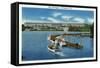 Arlington, Virginia, Panoramic View of the Pentagon from the Water-Lantern Press-Framed Stretched Canvas