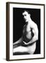 Arm Curl from Seated Pose-null-Framed Art Print