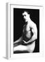 Arm Curl from Seated Pose-null-Framed Art Print