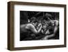 Arm Wrestle-null-Framed Art Print