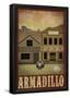 Armadillo Retro Travel Poster-null-Framed Poster