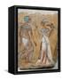 Armana Style Relief of a Royal Couple-null-Framed Stretched Canvas