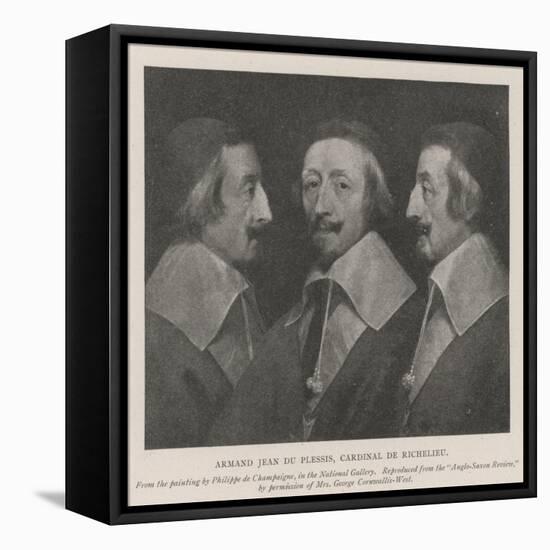 Armand Jean Du Plessis, Cardinal De Richelieu-Philippe De Champaigne-Framed Stretched Canvas