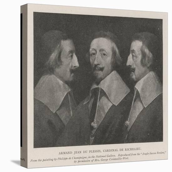 Armand Jean Du Plessis, Cardinal De Richelieu-Philippe De Champaigne-Stretched Canvas