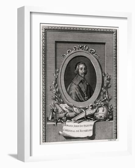 Armand Jean Du Plessis, Cardinal Et Duc De Richelieu, 1775-J Collyer-Framed Giclee Print