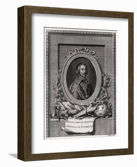 Armand Jean Du Plessis, Cardinal Et Duc De Richelieu, 1775-J Collyer-Framed Giclee Print