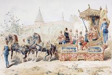 Crusaders on the March in the 11th Century with a Horse-Drawn Supply Wagon, 1886-Armand Jean Heins-Giclee Print