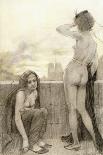 Two Partially-Clad Women by a Wall in a City, 1897-Armand Rassenfosse-Giclee Print