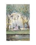 Romance at the Pond-Armande Langelier-Art Print