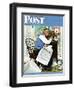 "Armchair General" Saturday Evening Post Cover, April 29,1944-Norman Rockwell-Framed Giclee Print