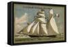 Armed Cod Fishing Schooner-null-Framed Stretched Canvas