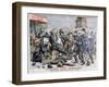 Armed Criminals Fighting with the Police, Place De La Bastille, Paris, 1904-null-Framed Giclee Print