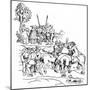 Armed farmers plot amongst themselves-Hans Tirol-Mounted Giclee Print