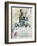 Armed Knight, Miniature from the Genoese Civic Annals, by Caffaro-null-Framed Giclee Print