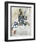 Armed Knight, Miniature from the Genoese Civic Annals, by Caffaro-null-Framed Giclee Print