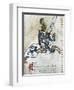 Armed Knight, Miniature from the Genoese Civic Annals, by Caffaro-null-Framed Giclee Print