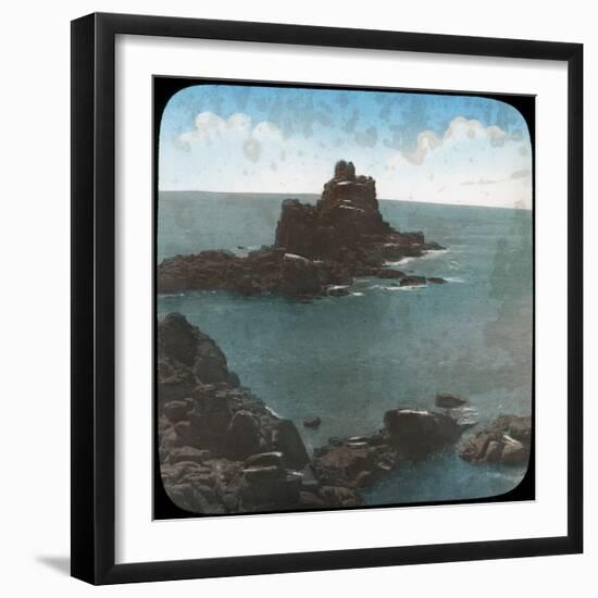Armed Knight's Rock, Land's End, Cornwall, Late 19th or Early 20th Century-null-Framed Giclee Print
