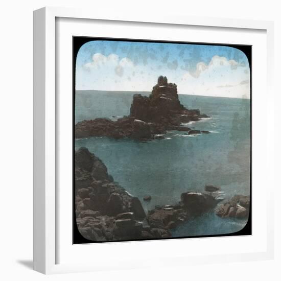 Armed Knight's Rock, Land's End, Cornwall, Late 19th or Early 20th Century-null-Framed Giclee Print