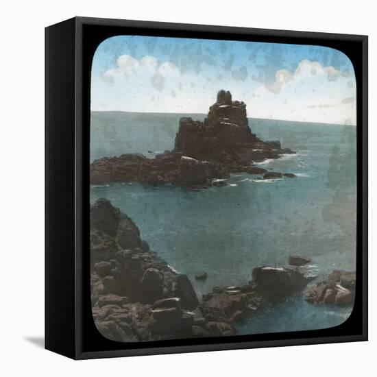 Armed Knight's Rock, Land's End, Cornwall, Late 19th or Early 20th Century-null-Framed Stretched Canvas