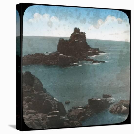 Armed Knight's Rock, Land's End, Cornwall, Late 19th or Early 20th Century-null-Stretched Canvas