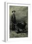 Armed Miner, Wheelbarrow & His Dog-null-Framed Art Print