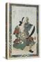 Armed Old Warrior-Teisai Hokuba-Stretched Canvas