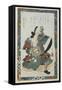 Armed Old Warrior-Teisai Hokuba-Framed Stretched Canvas