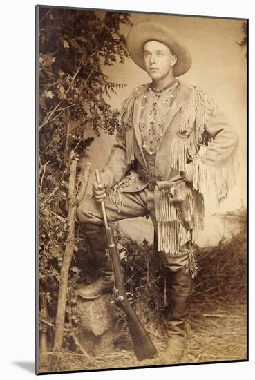 Armed Scout From Colorado Holding A Model 1873 Springfield Trapdoor Rifle-J.R. Riddle-Mounted Art Print