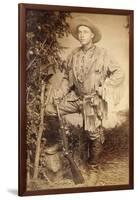 Armed Scout From Colorado Holding A Model 1873 Springfield Trapdoor Rifle-J.R. Riddle-Framed Art Print