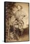 Armed Scout From Colorado Holding A Model 1873 Springfield Trapdoor Rifle-J.R. Riddle-Framed Stretched Canvas