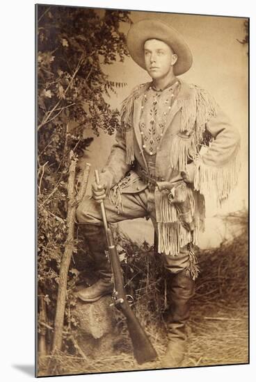 Armed Scout From Colorado Holding A Model 1873 Springfield Trapdoor Rifle-J.R. Riddle-Mounted Art Print