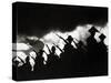 Armed Soldiers Marching-null-Stretched Canvas
