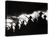 Armed Soldiers Marching-null-Stretched Canvas