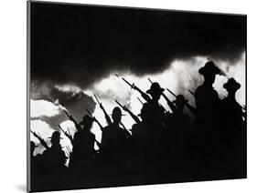 Armed Soldiers Marching-null-Mounted Photographic Print