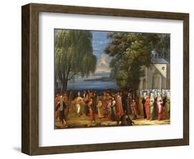 Armemian Wedding, C.1720-37-Jean Baptiste Vanmour-Framed Giclee Print