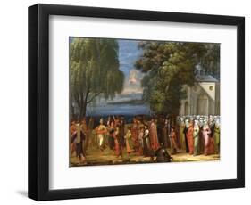 Armemian Wedding, C.1720-37-Jean Baptiste Vanmour-Framed Giclee Print