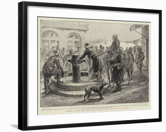 Armenia after the Massacres, around the Fountain at Mersina-Henri Lanos-Framed Giclee Print