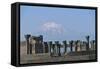 Armenia, Archaeological Site of Zvartnots, Ruins of St Gregory Church with Mount Ararat-null-Framed Stretched Canvas