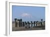 Armenia, Archaeological Site of Zvartnots, Ruins of St Gregory Church with Mount Ararat-null-Framed Giclee Print