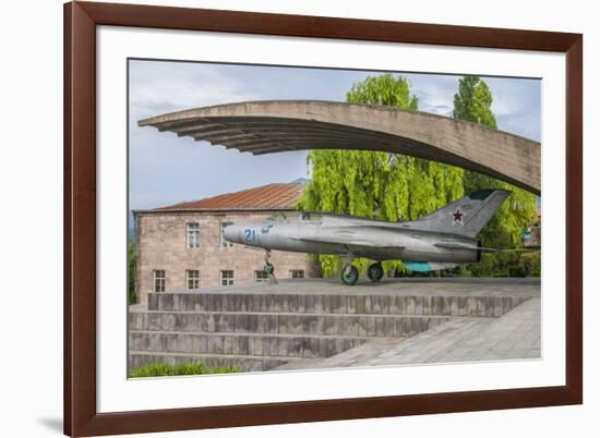 Armenia, Debed Canyon, Sanahin. MIG-21 jet fighter Monument-Walter Bibikow-Framed Photographic Print